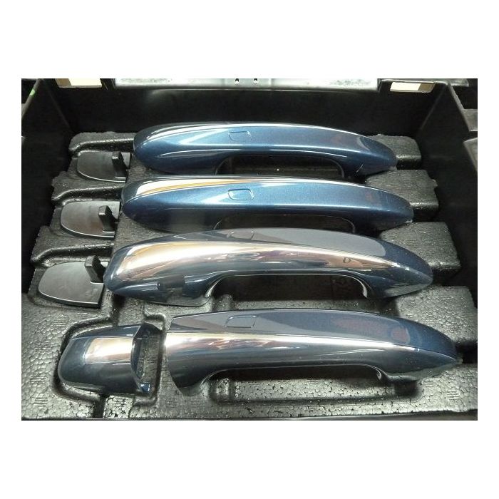 4 pce Door handleset, 5667 - blue metallic (new) A0997607200-5667 